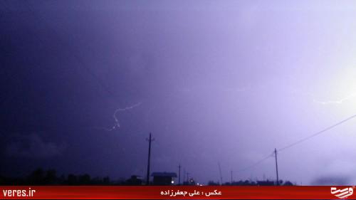 رعد و برق در شهرستان شفت
