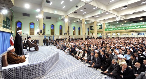 دکتر روحانی در دیدار عیدانه مسئولان نظام با رهبر انقلاب